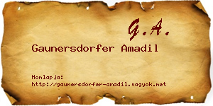 Gaunersdorfer Amadil névjegykártya